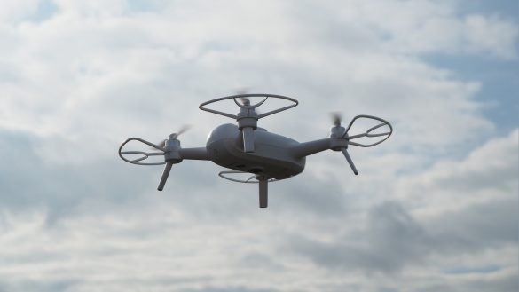 Dron w powietrzu