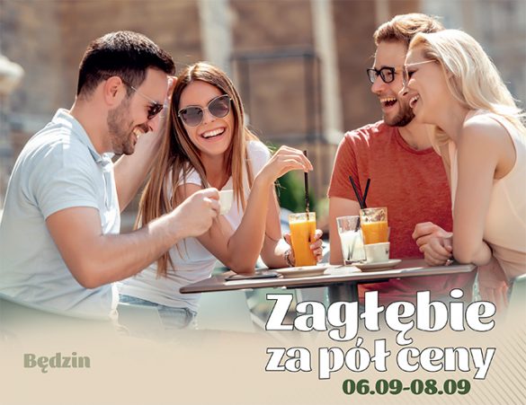 Plakat promujący akcję "Zagłębie za pół ceny"