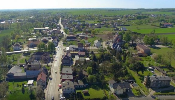 Widok na Zbrosławice z lotu ptaka