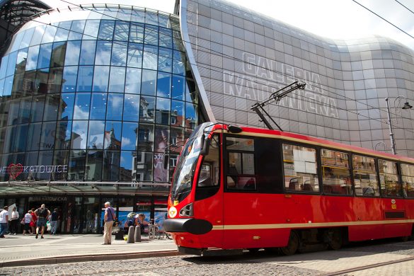 Tramwaj w centrum Katowic