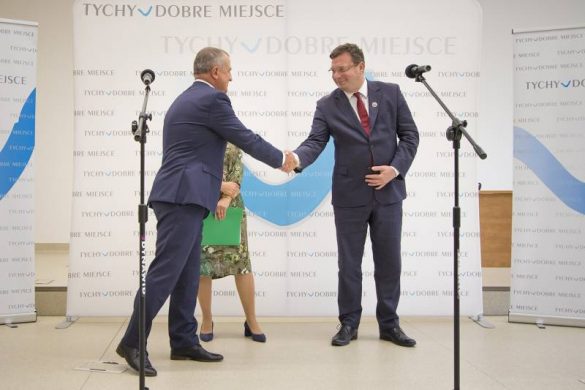 Andrzej Dziuba i Michał Wójcik na konferencji prasowej