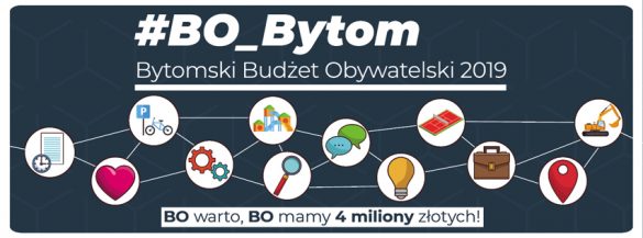 Plakat reklamujący budżet obywatelski w Bytomiu