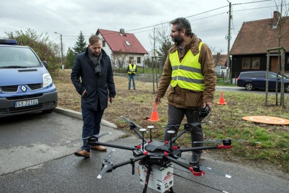 Kontrole dronem w Bytomiu