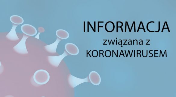 Zdjęcie z informacją związaną z koronawirusem