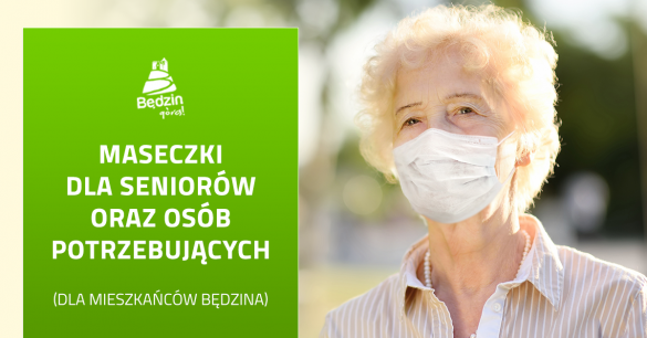 Seniorka w maseczce ochronnej