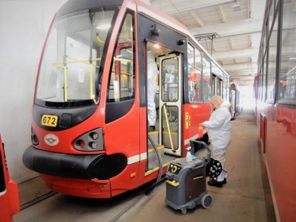 odkażanie tramwaju