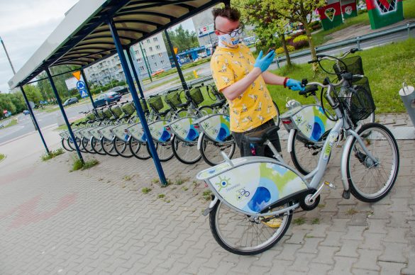Stacja rowerów miejskich w Sosnowcu