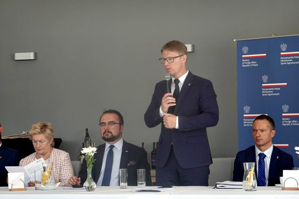 Wystąpienie prezydenta miasta w trakcie konferencji