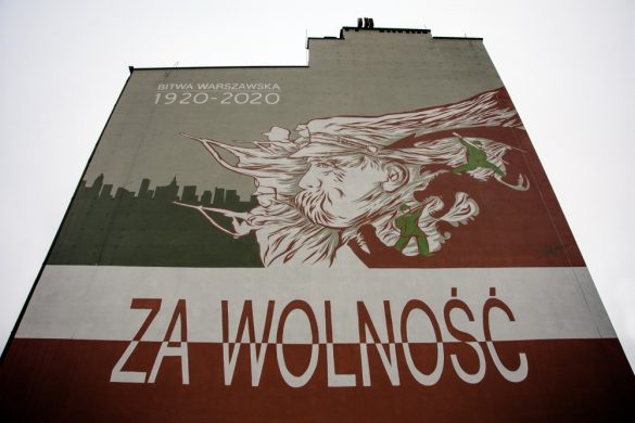 Mural z napisem "Za wolność"