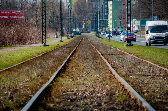 Torowisko tramwajowe w Sosnowcu