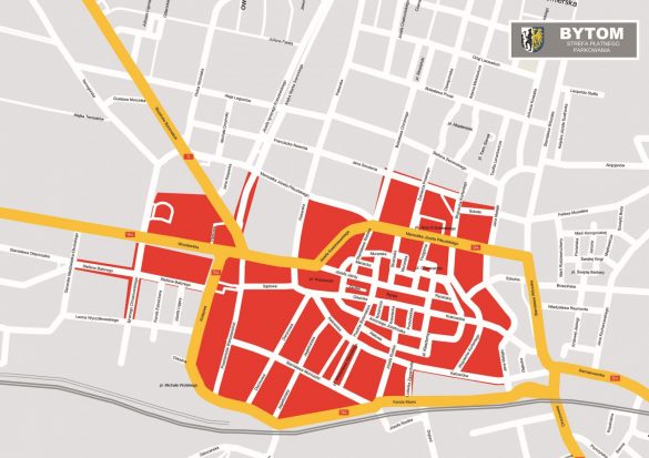 Mapa strefy płatnego parkowania
