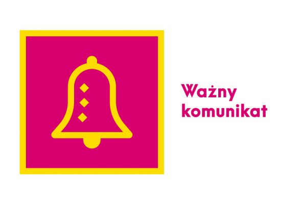 Symbol dzwonka i napis: "Ważny komunikat"