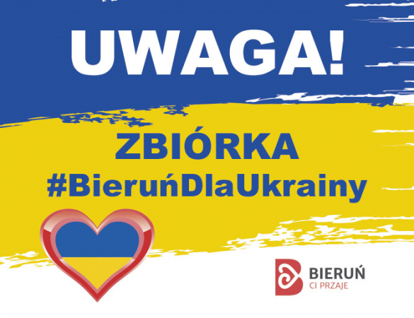 Plakat "Zbiórka dla Ukrainy"