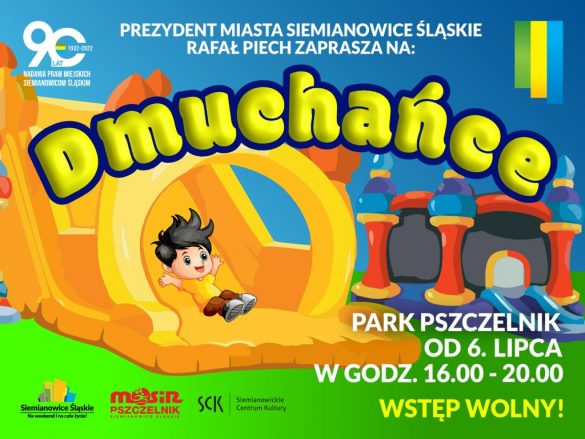 Nowe dmuchańce dla dzieci w siemianowickim Parku Pszczelnik.