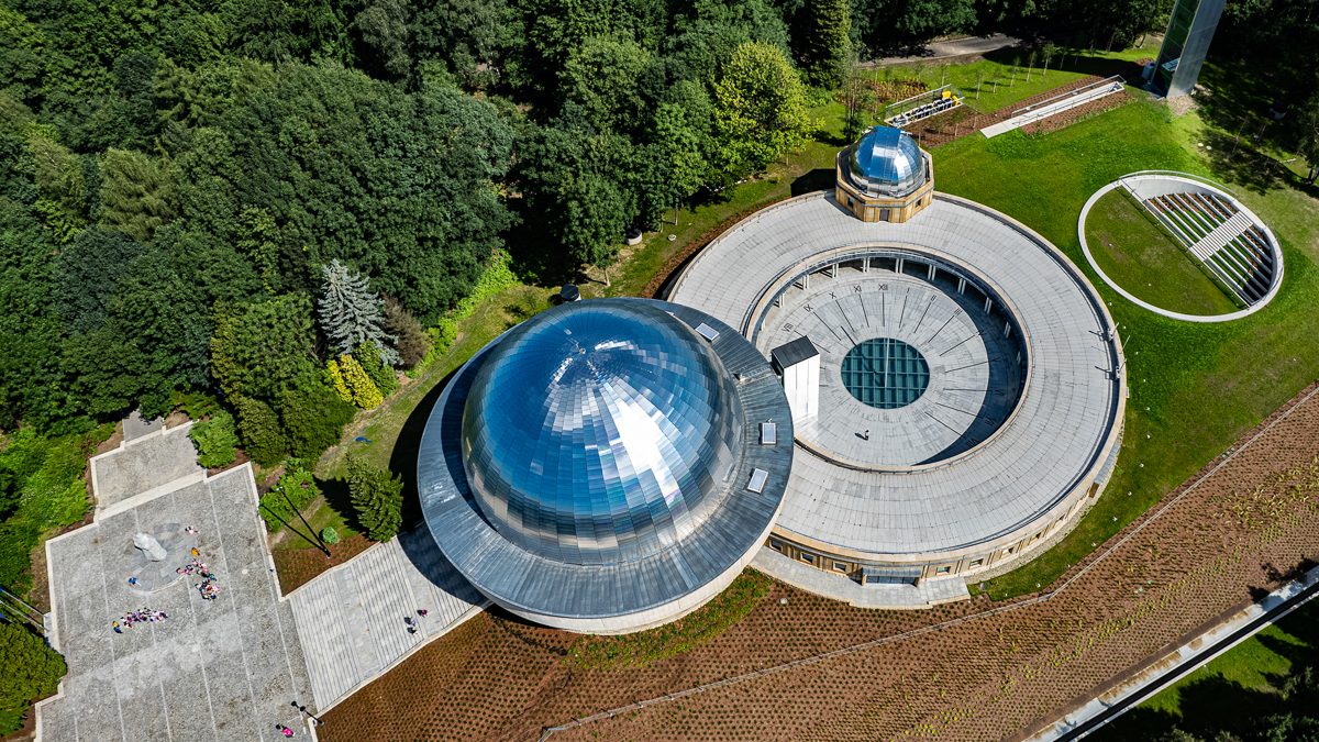 Planetarium Śląskie z lotu ptaka