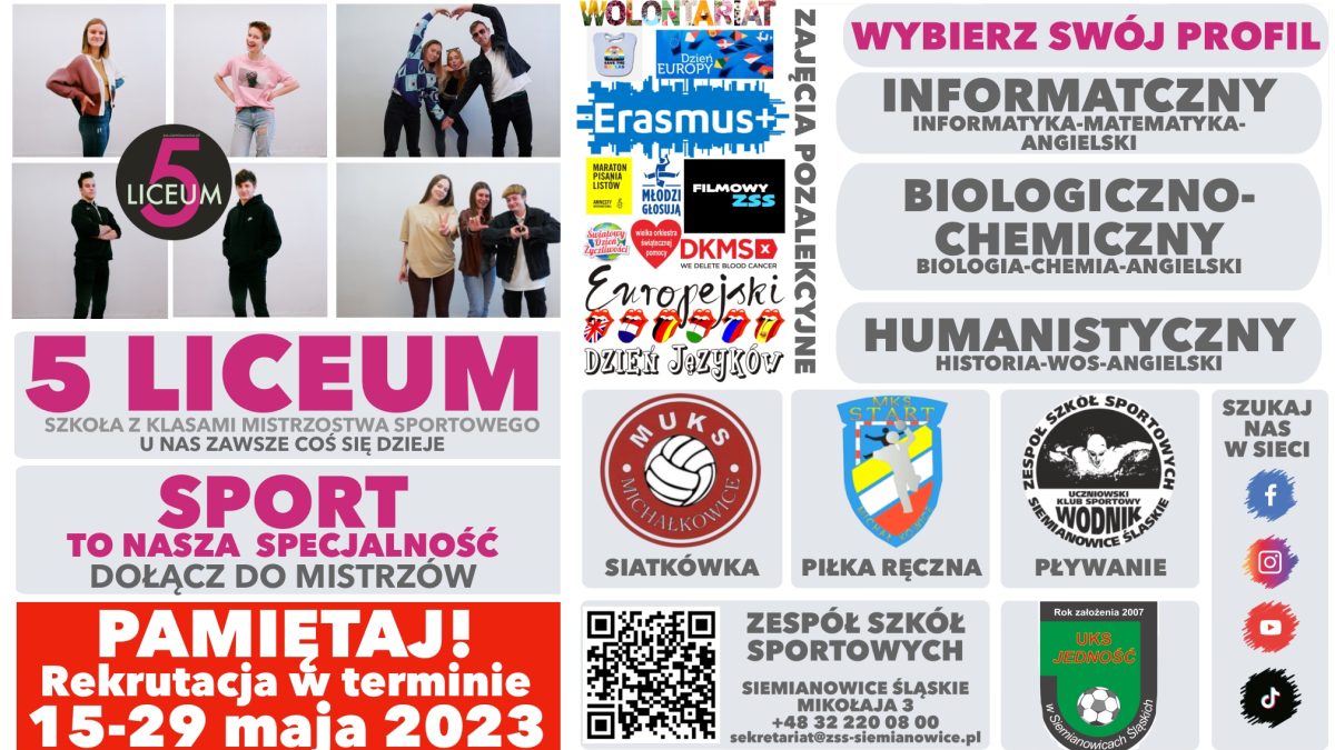 Infografika - V Liceum (ZSS w Siemianowicach Śląskich).