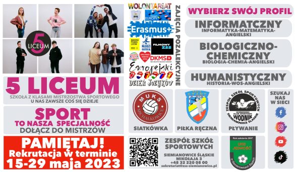 Infografika - V Liceum (ZSS w Siemianowicach Śląskich).