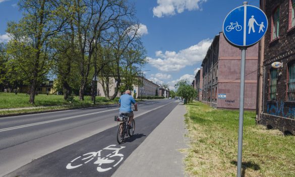 Ścieżka rowerowa w Siemianowicach Śląskich.